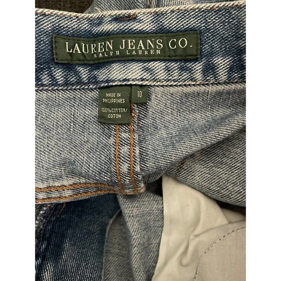 Vintage Lauren Jeans Co. Light Wash Jean Shorts Sz 10 - Picture 9 of 9